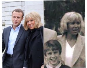 رئیس جمهور فرانسه در کودکی با همسرش که 24 سال بزرگتر است