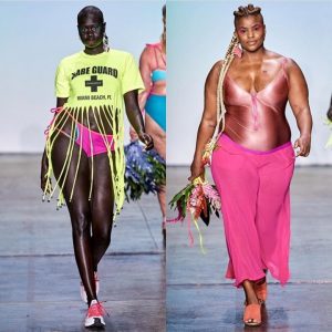 Adeus a fitness, modelos gordos e corpos flácidos no último desfile de traxes de baño
