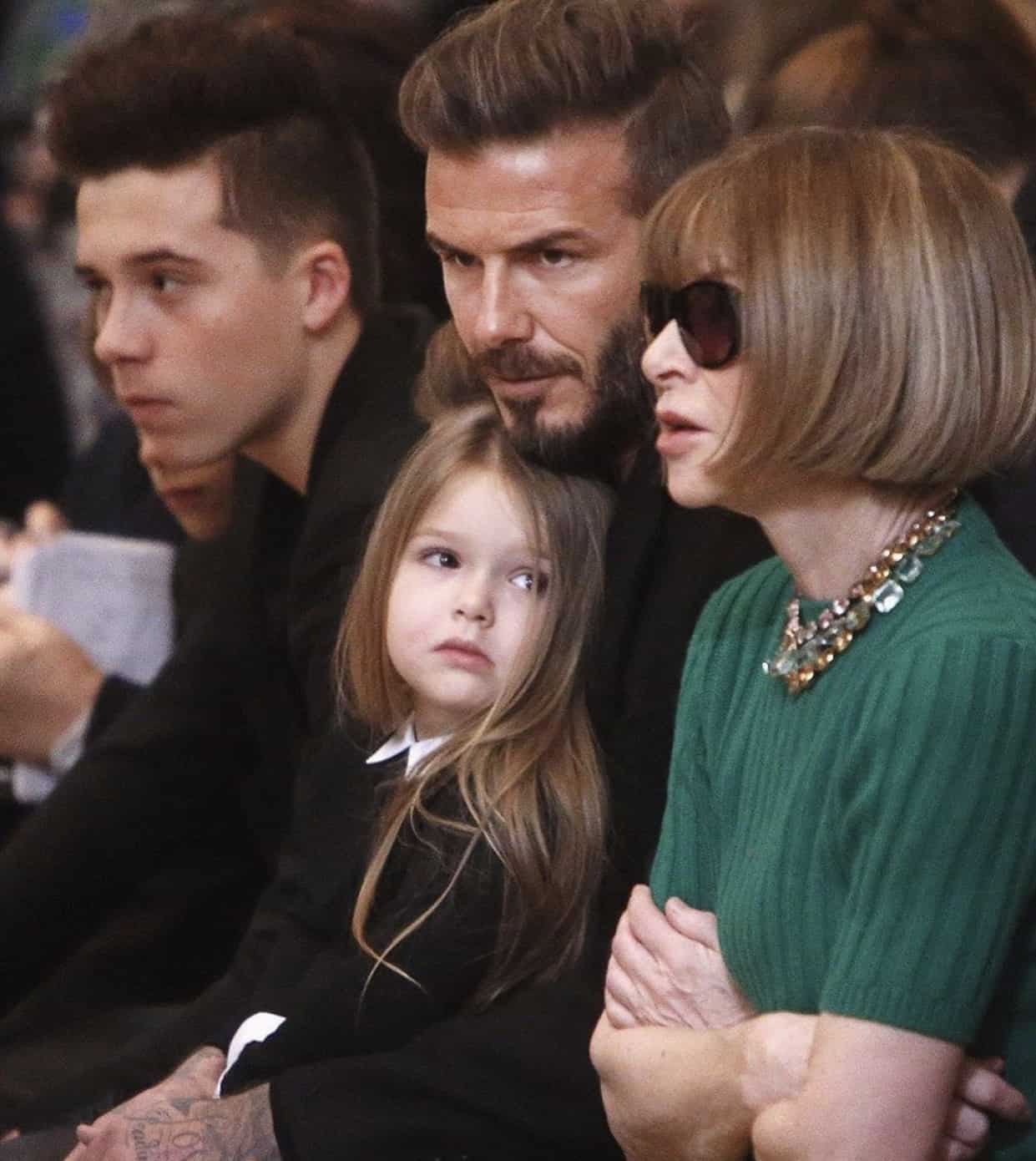 Harper Beckham med sin far David Beckham