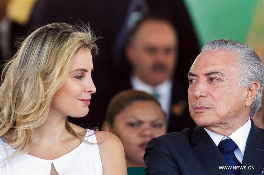 Le président du Brésil et sa femme