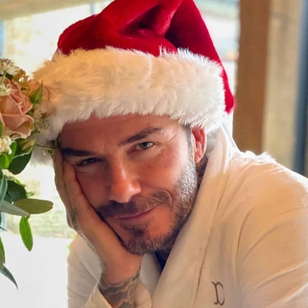 De familie van David Beckham viert Kerstmis