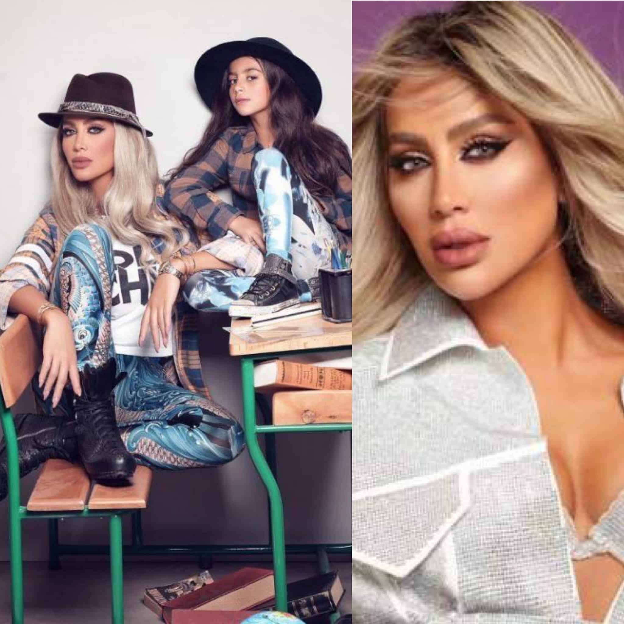 A filla de Maya Diab rouba a roupa da súa nai e vístaa ás agachadas