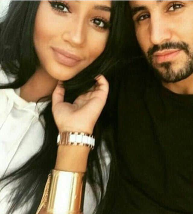 Riyad Mahrez and his wife