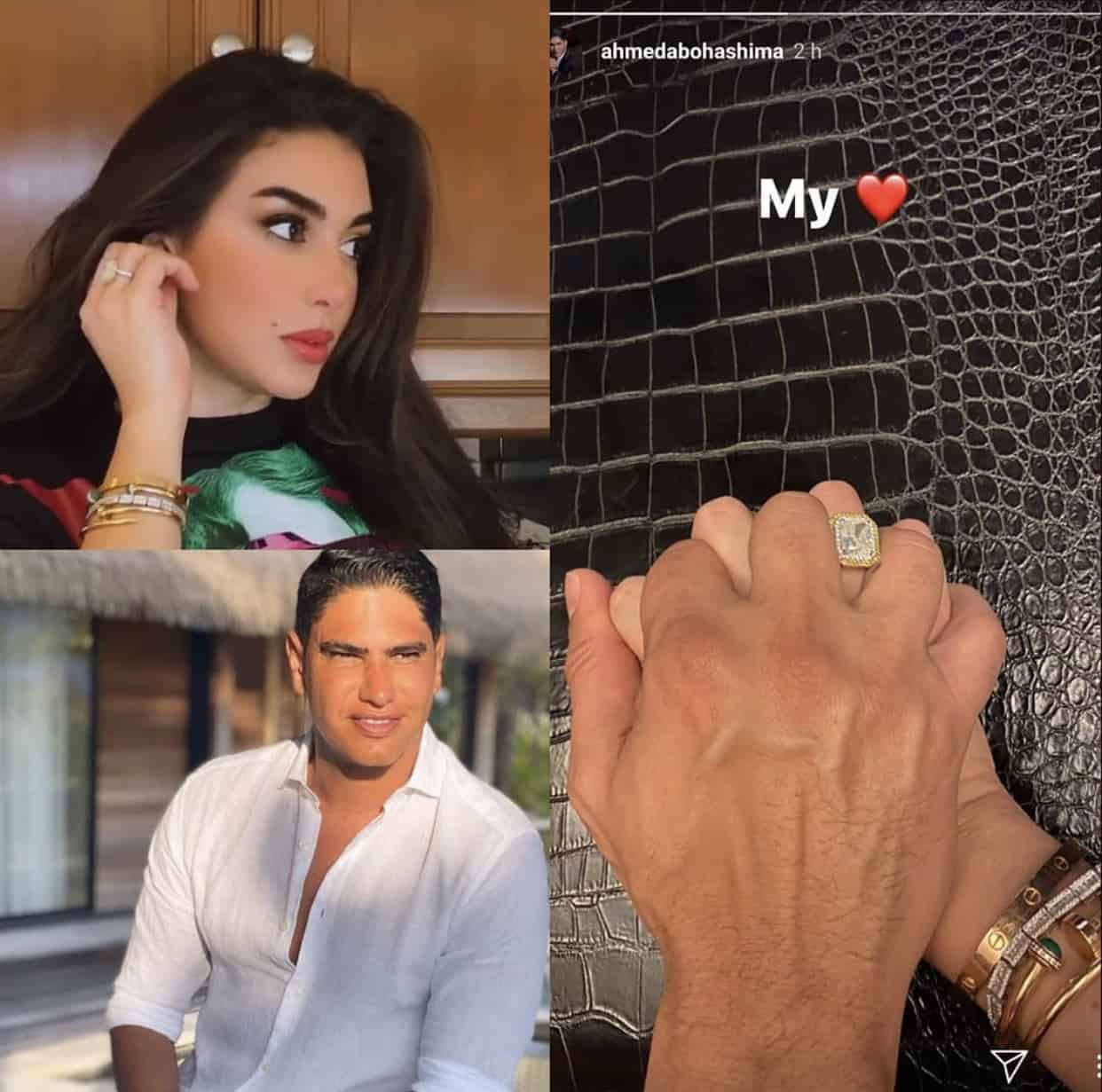 Ahmed Abu Hashima, Yasmine Sabry, relación