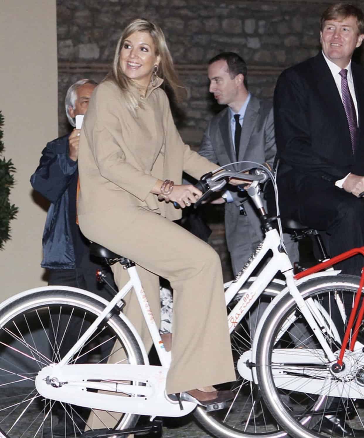 La reina Màxima i la bicicleta