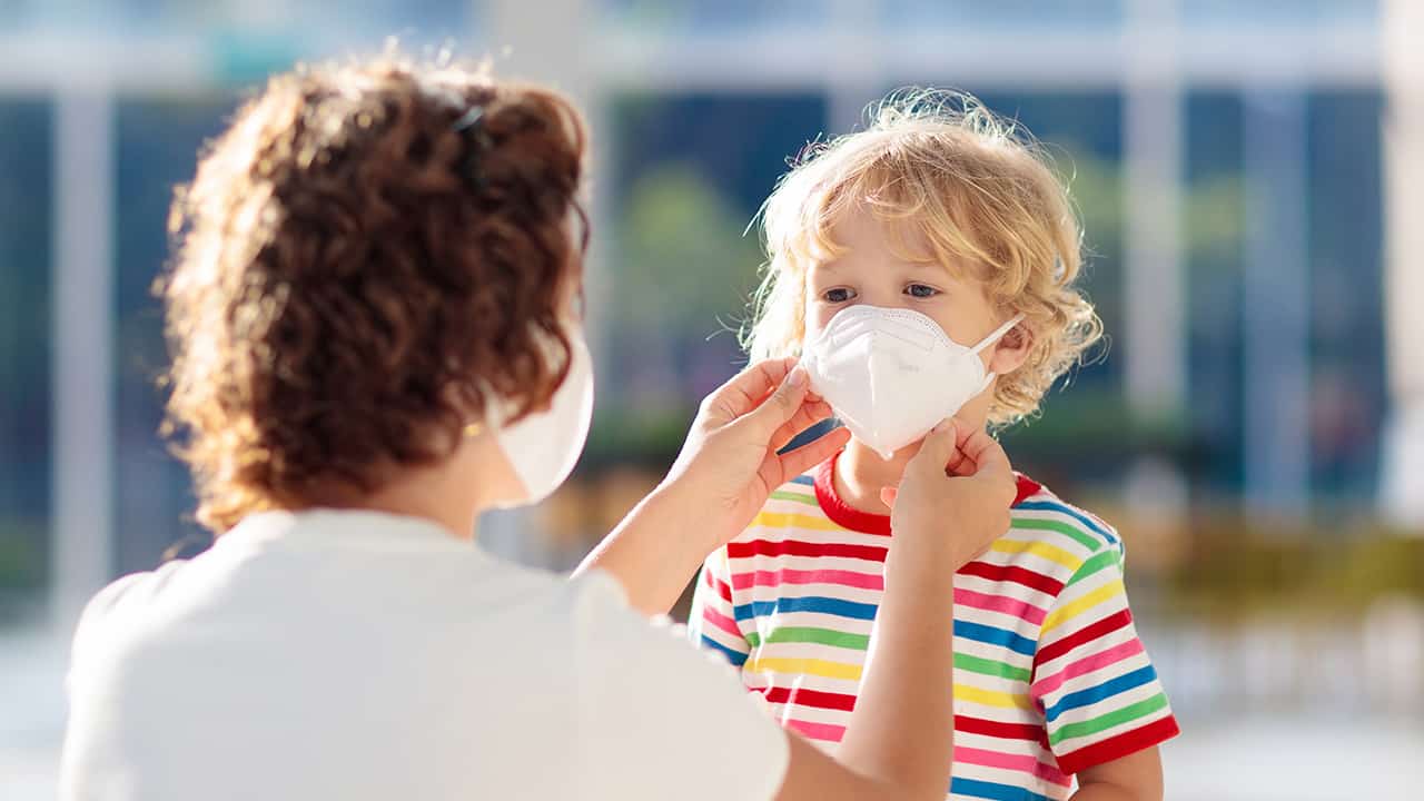 Corona-epidemie, kindermaskers