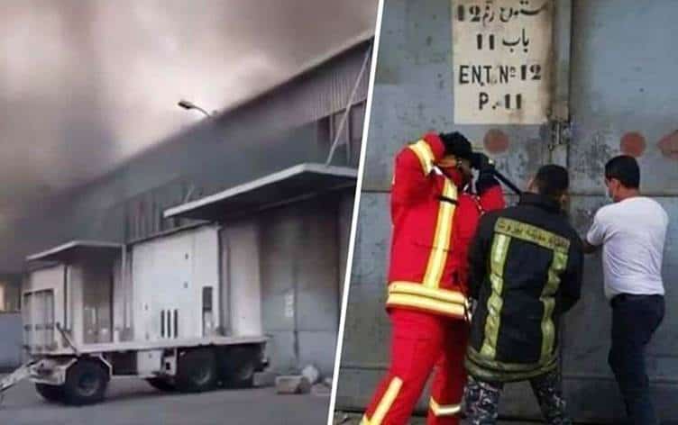 Cuerpo de bomberos de explosión de Beirut