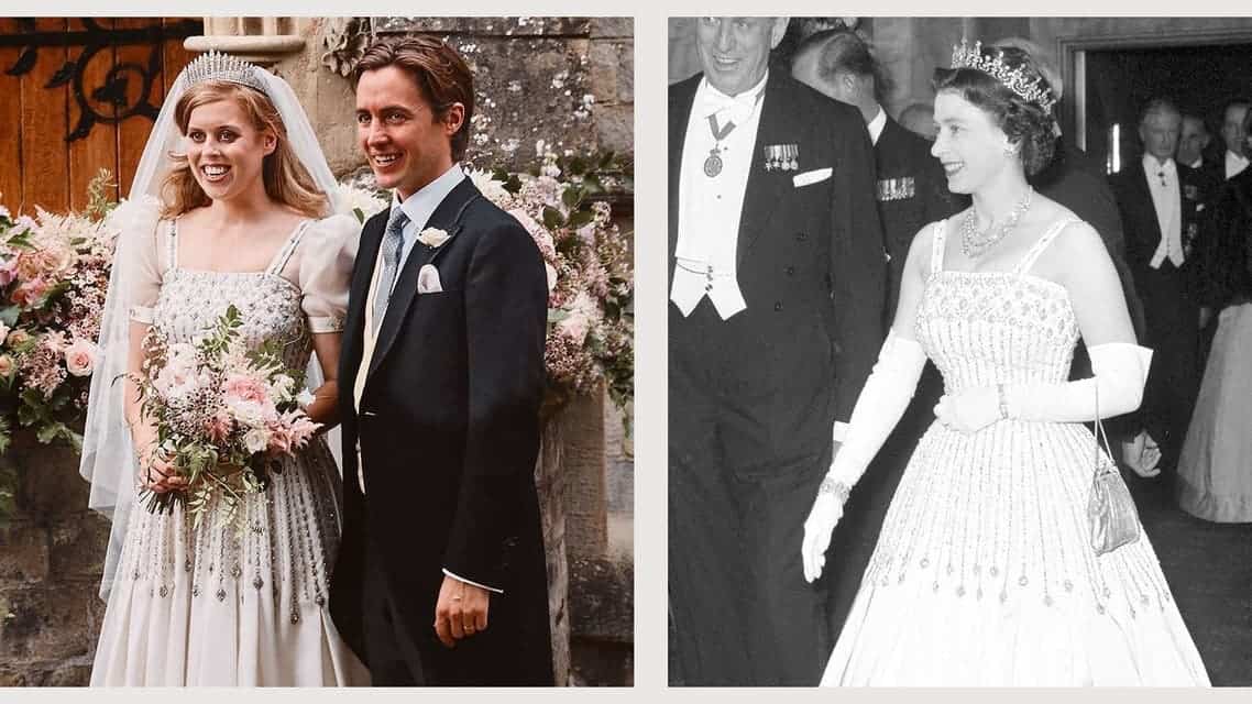 Karalienes kāzu kleita Princeses Beatrises kāzu kleita