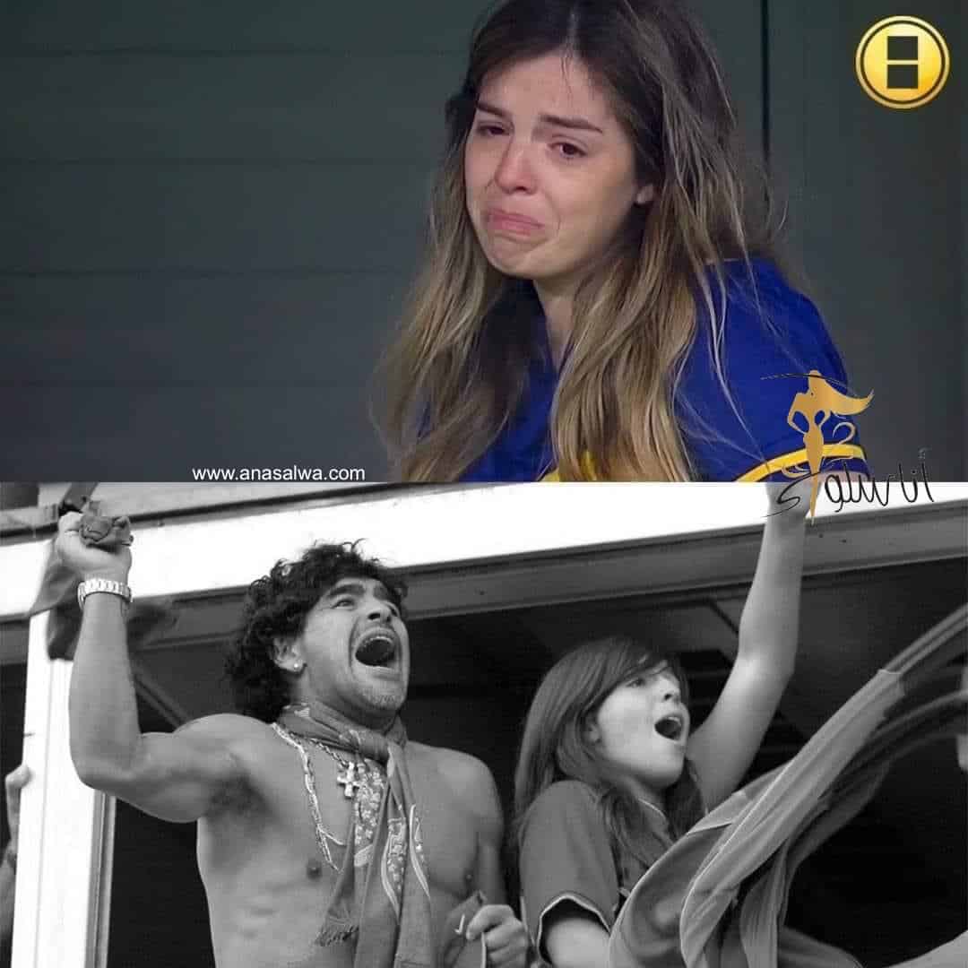 Maradona's daughter cries Dalma