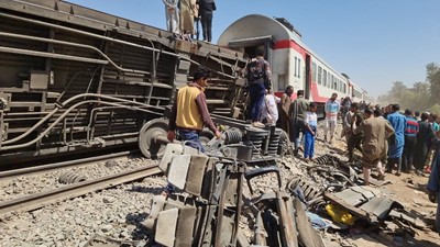 Collision ferroviaire en Egypte