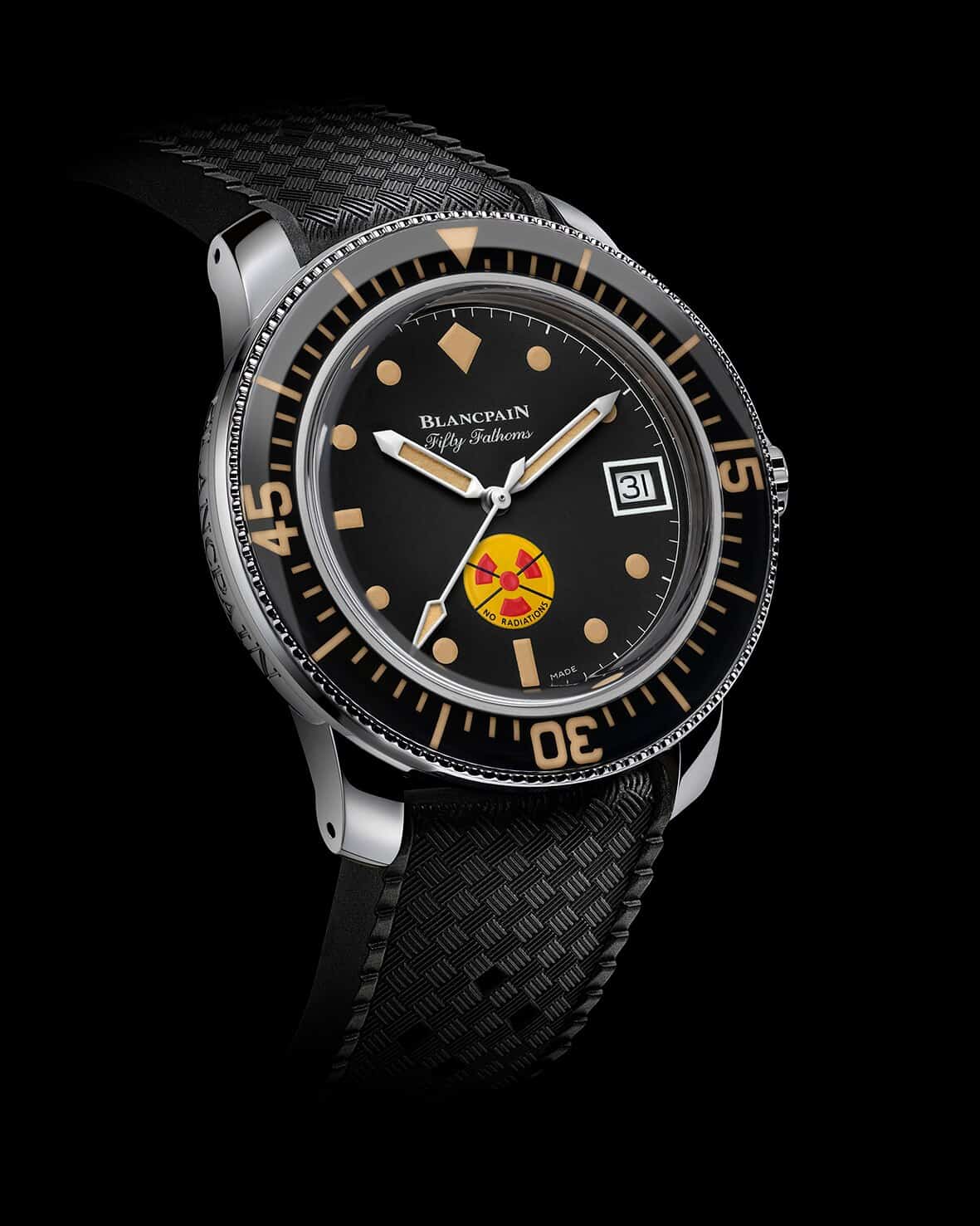 Blancpain tniedi edizzjoni esklussiva tat-Tribute to Fifty Fathoms No Rad timepiece biex tiċċelebra dan l-istil ikoniku li ma jgħaddix żmien.