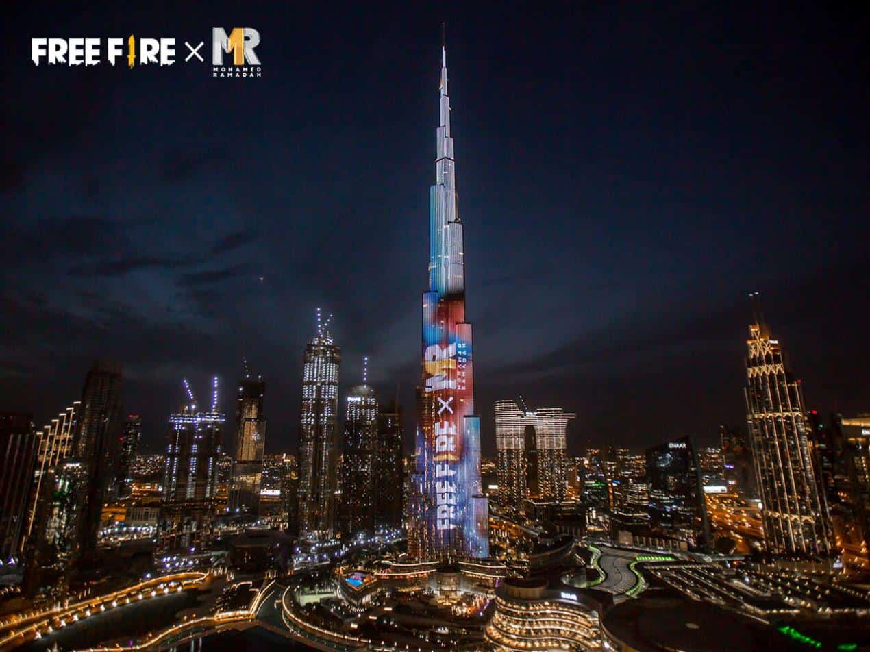 Wasan Garena Free Fire yana ɗaukar haske akan Burj Khalifa tare da gabatar da halin tauraron Balarabe Mohammed Ramadan a matsayin sabon hali na Larabawa na farko a cikin shahararren wasan duniya.