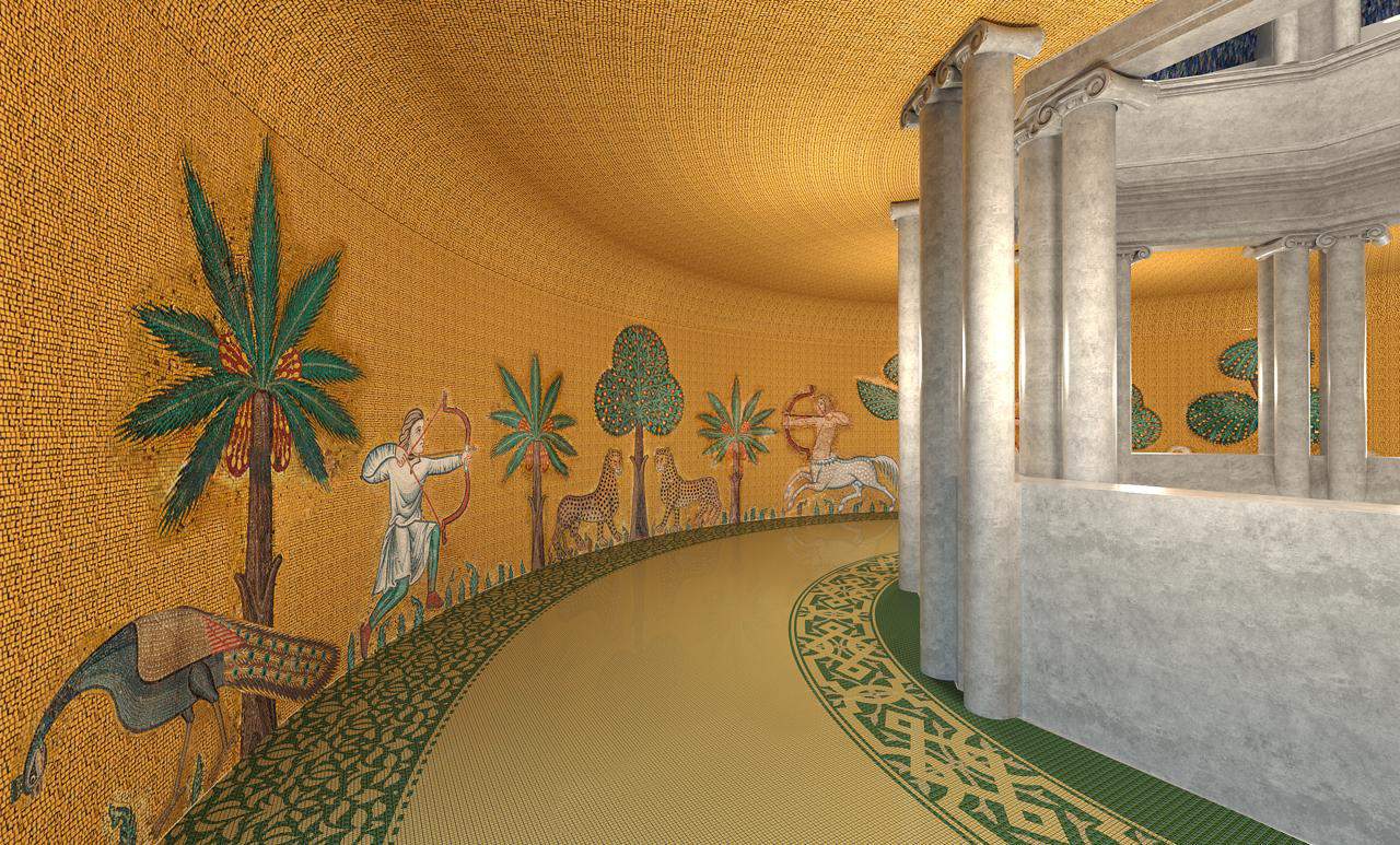 Sichis Mozaiko en la Itala Pavilono ĉe Expo 2020 Dubajo