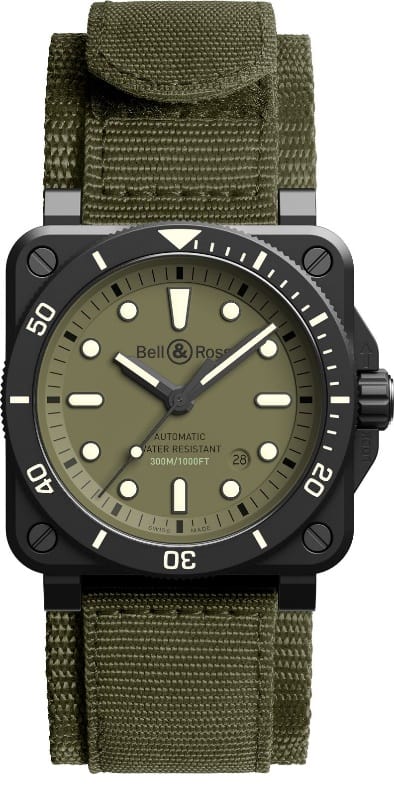 Bell & Ross تقدم مجموعة استثنائية من الساعات للغوص BR 03-92 DIVER MILITARY