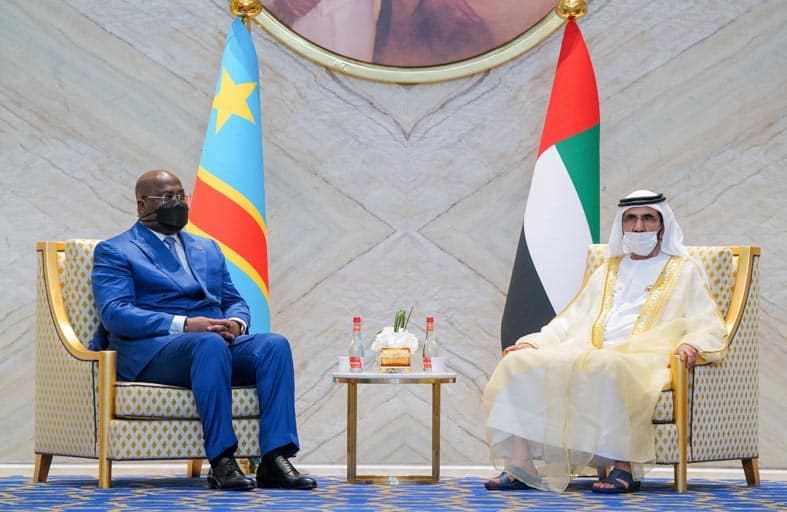 Ny filoha Felix Antoine Tshisekedi tamin'ny fitsidihana ofisialy tany Emirà Arabo Mitambatra