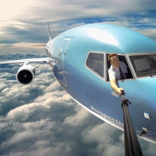 selfie volador