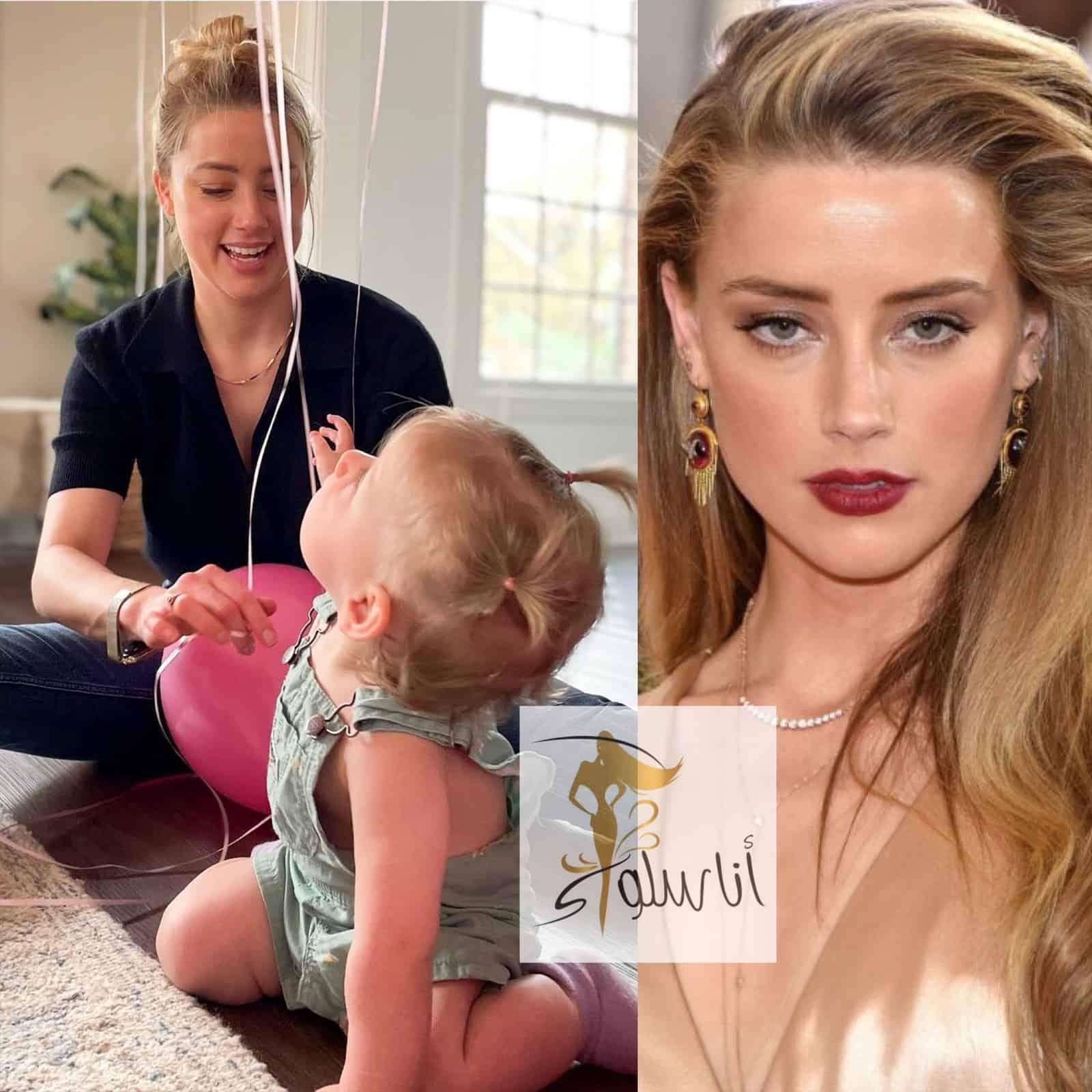 طفلة آمبر هيرد amber heard