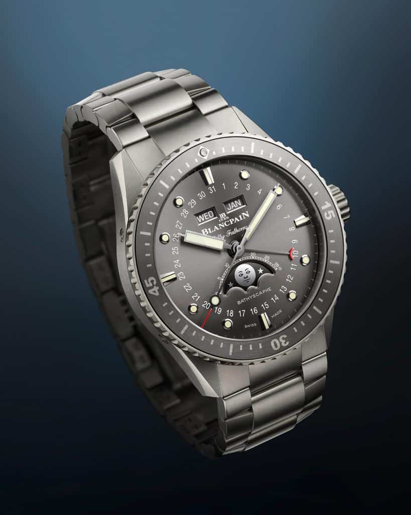 Blancpain lanceert twee nieuwe modellen van het Fifty Fathoms Bathyscaphe Quantième Complet horloge
