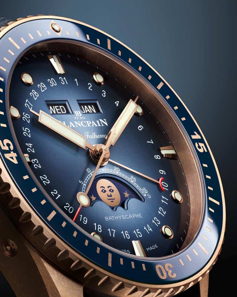 Blancpain lanceert twee nieuwe modellen van het Fifty Fathoms Bathyscaphe Quantième Complet horloge