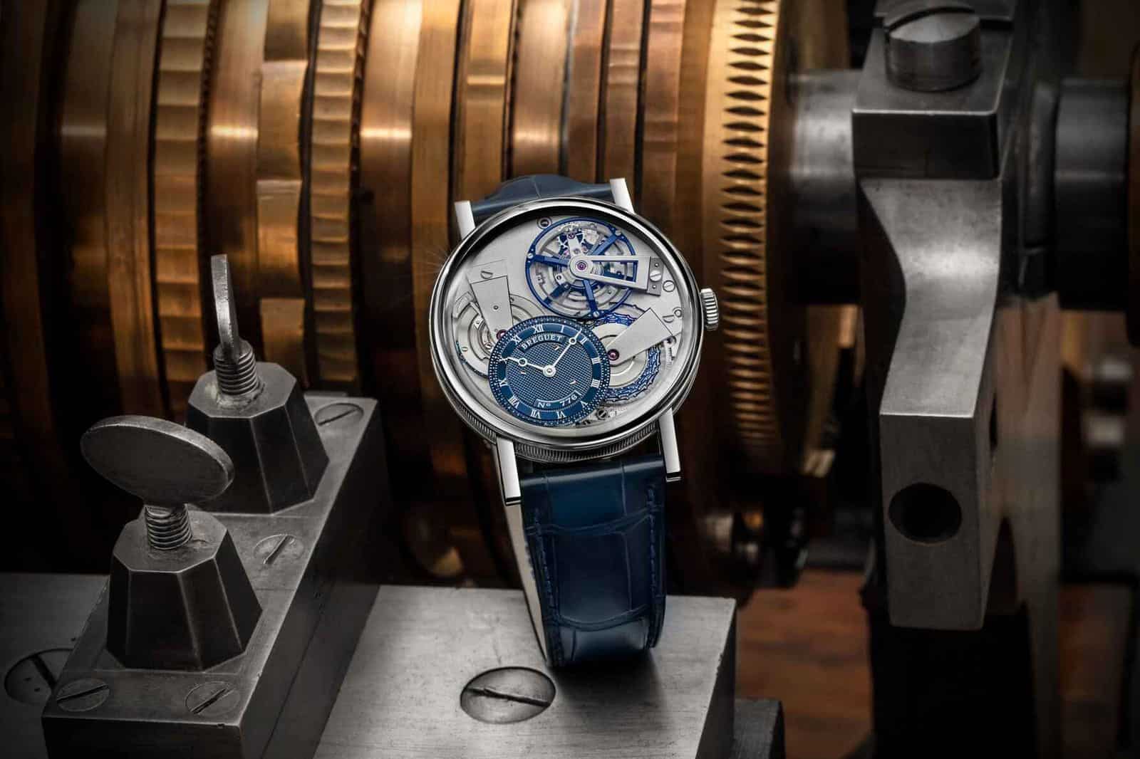 Breguet, modél panganyarna tina kumpulan Tradisi, miéling kreasi jam tangan Tourbillon ku Abraham-Louis.