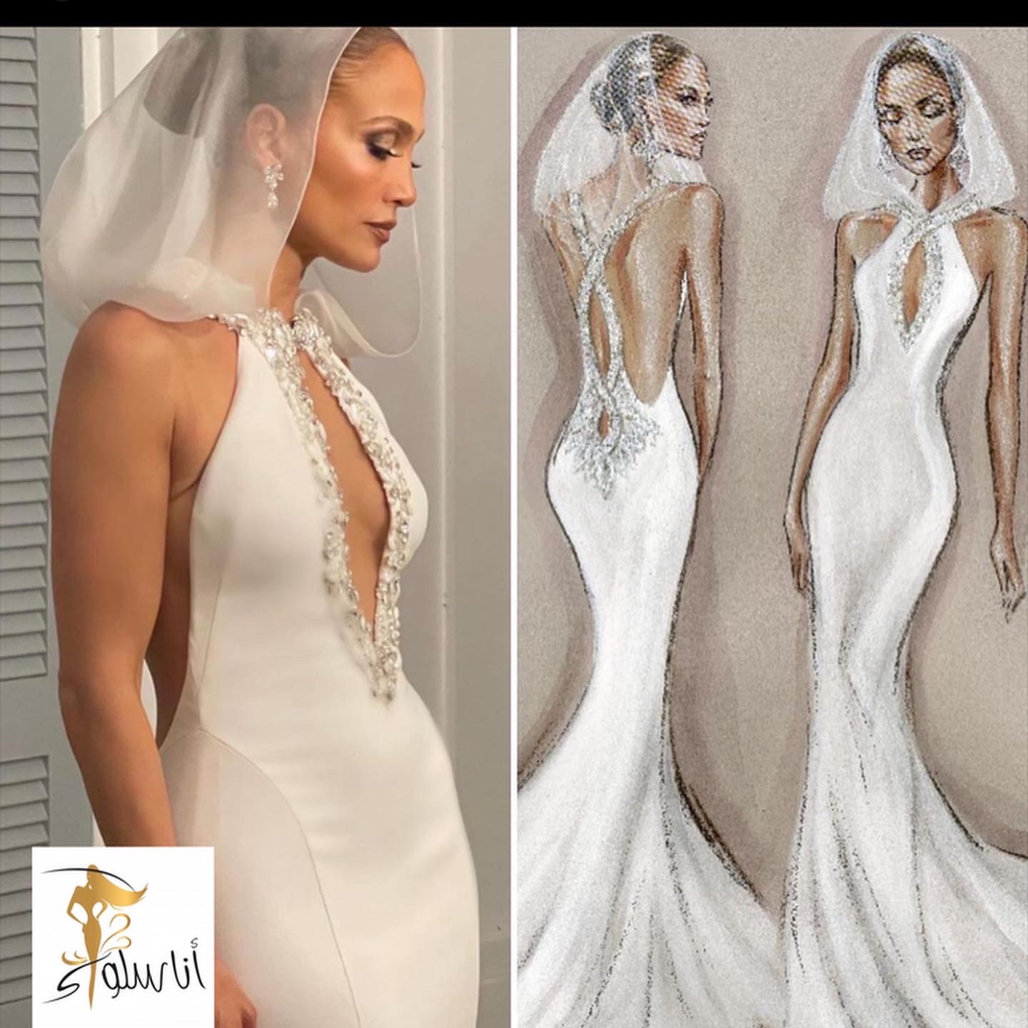 Robe de mariée Jennifer Lopez par Ralph Lauren