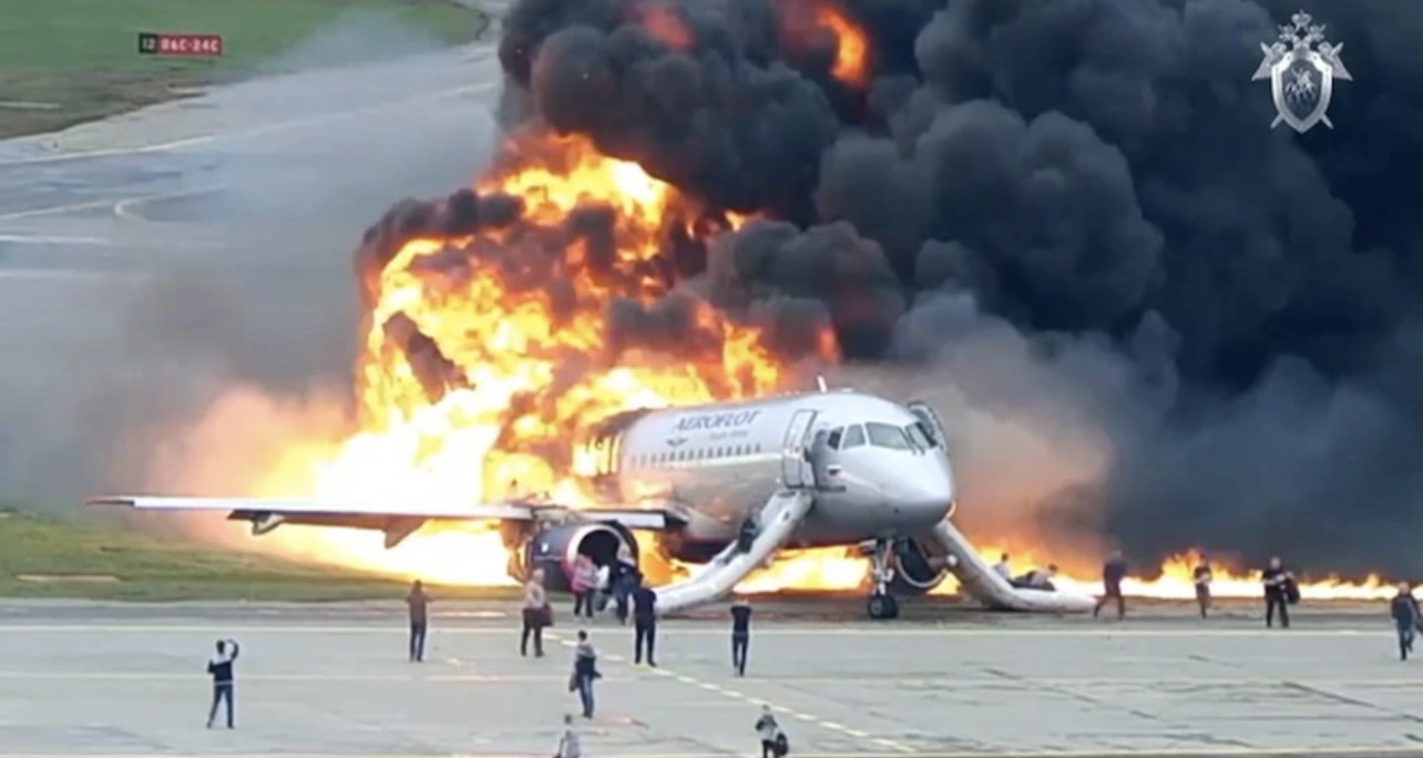 plane burning