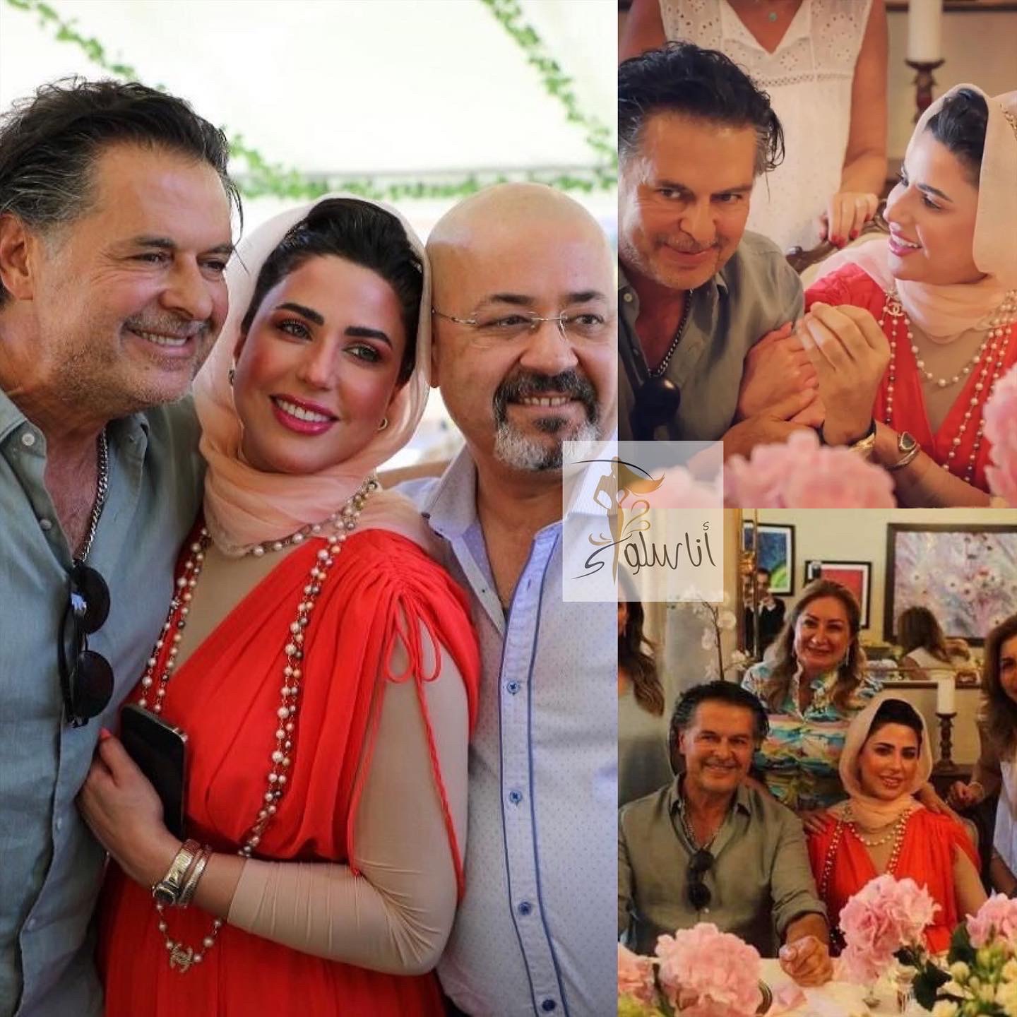 Pictures of Ragheb Alama with the Iraqi ambassador to Jordan and his wife