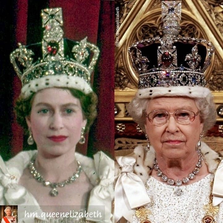 Queen Elizabeth between then and now