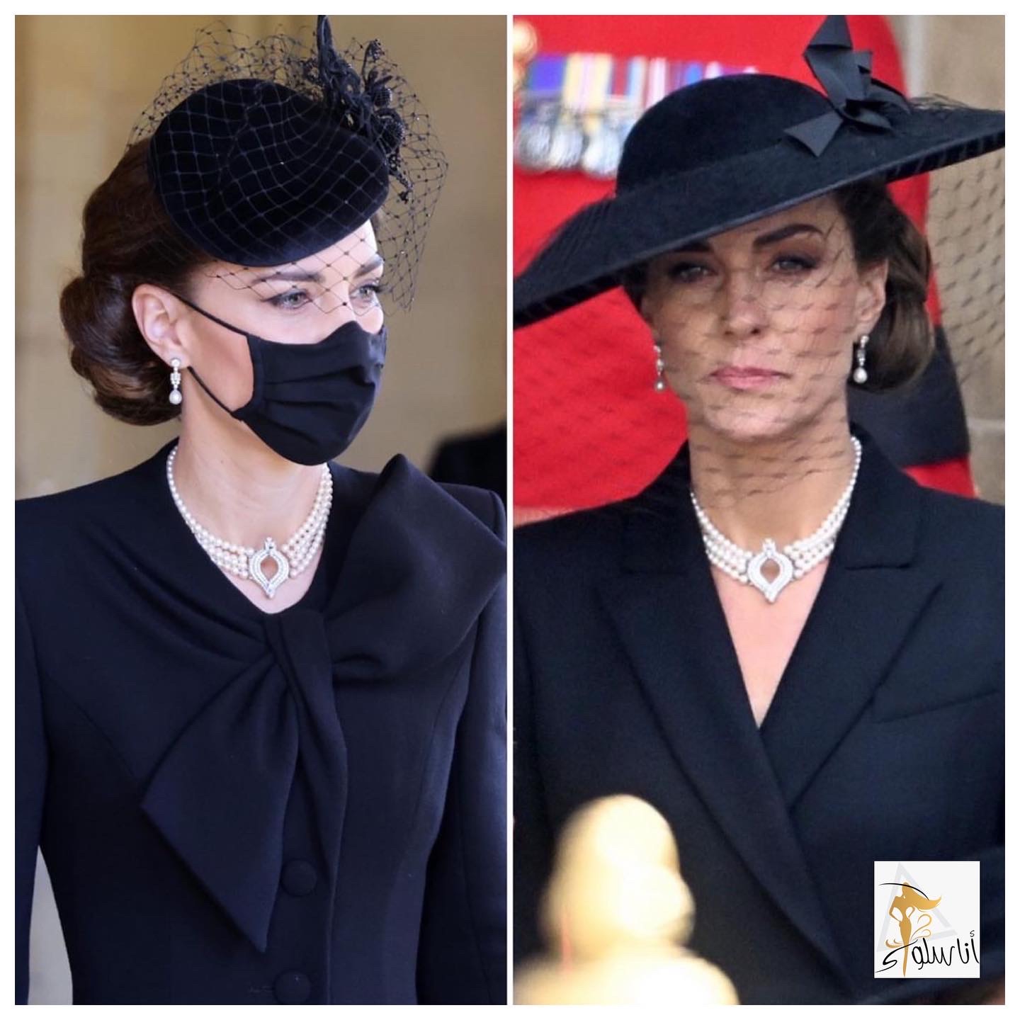 بعد عام واحد من جنازة الأمير فيليب كيت ترتدي العقد نفسه 