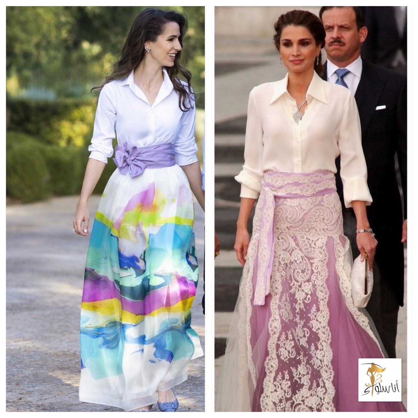 Rajwa Al Saif y la reina Rania