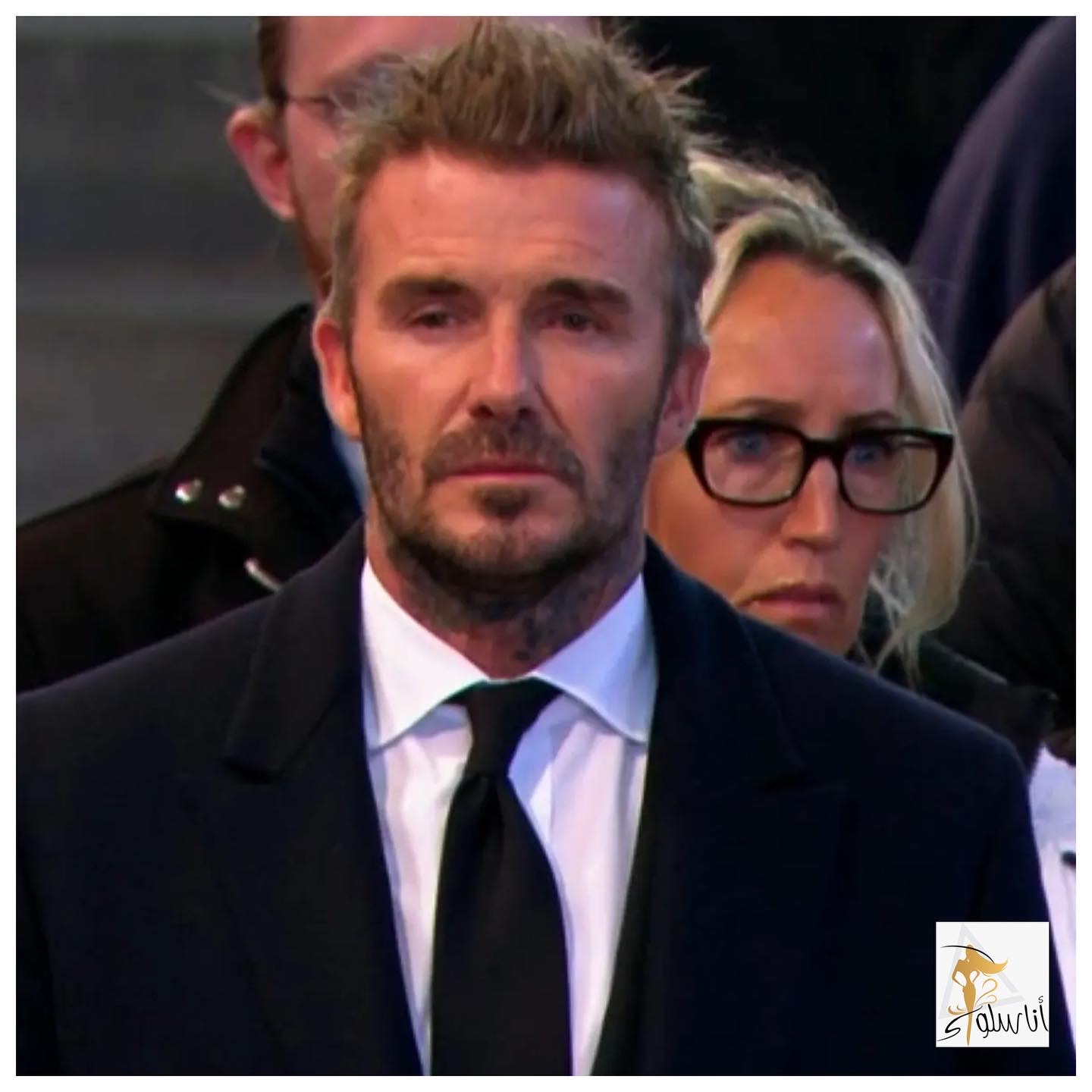 Tha Dàibhidh Beckham a’ leigeil soraidh leis a’ Bhanrigh Ealasaid