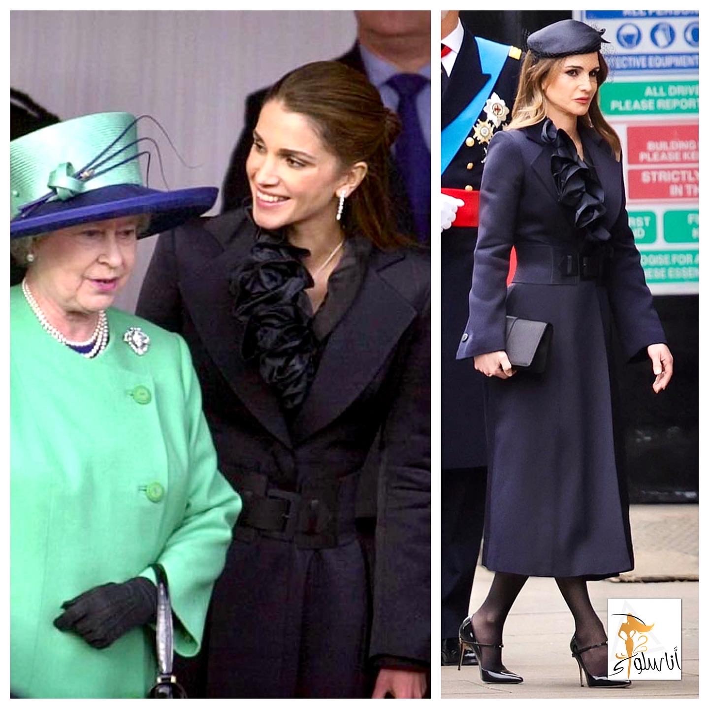 الملكة رانيا اكرم الملكة إليزابيث