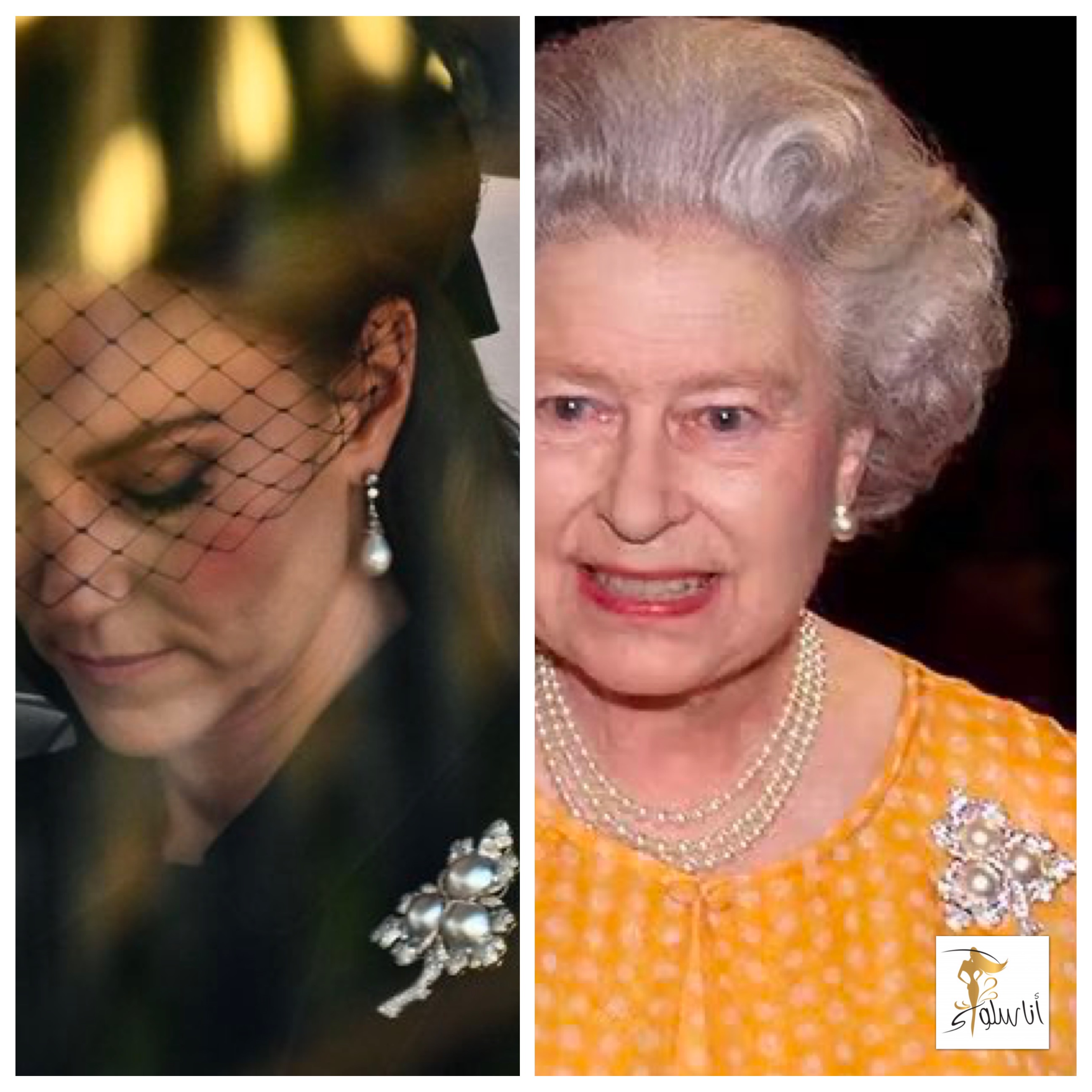 كيت ميدلتون ترتدي بروش الملكة آإليزابيث