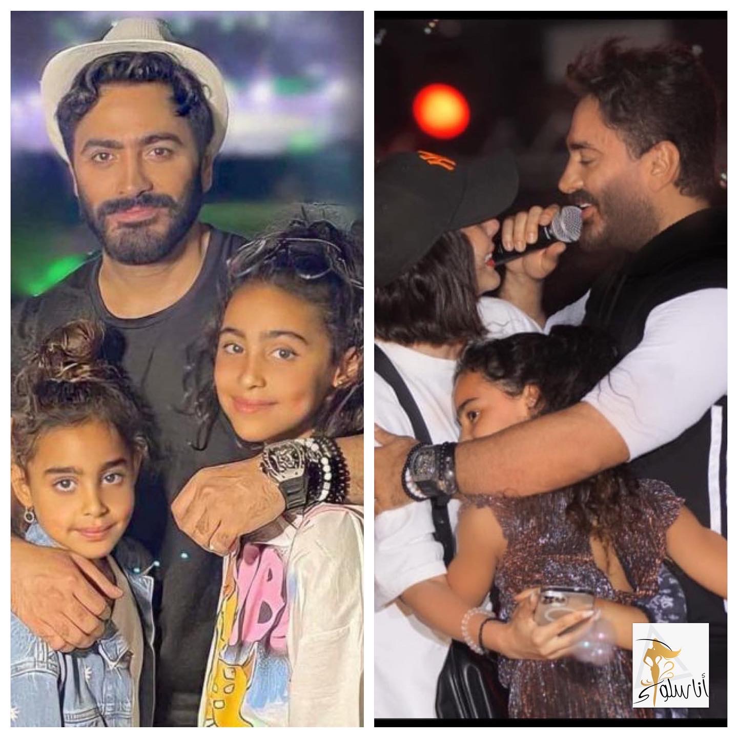 Tamer Hosny、Basma Bousil とその子供たち