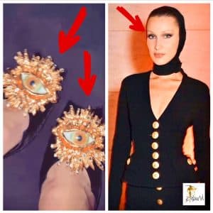 Bella Hadid leva o ollo do diaño en Qatar