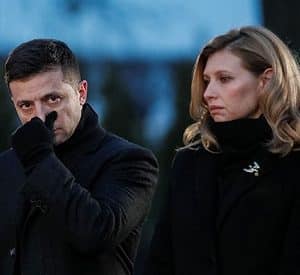 Presidente ucraniano Zelensky e sua esposa