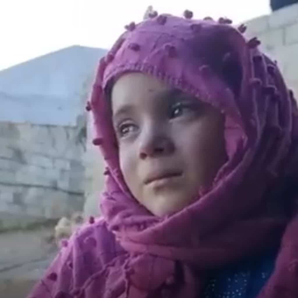 Seorang gadis Syria menangisi dunia