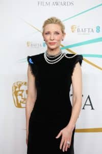 Кейт Бланшет ва либоси сиёҳаш аз маросими BAFTA