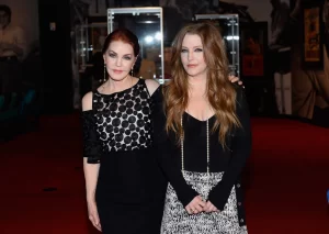 Lisa Presley with her mother, Priscilla Presley