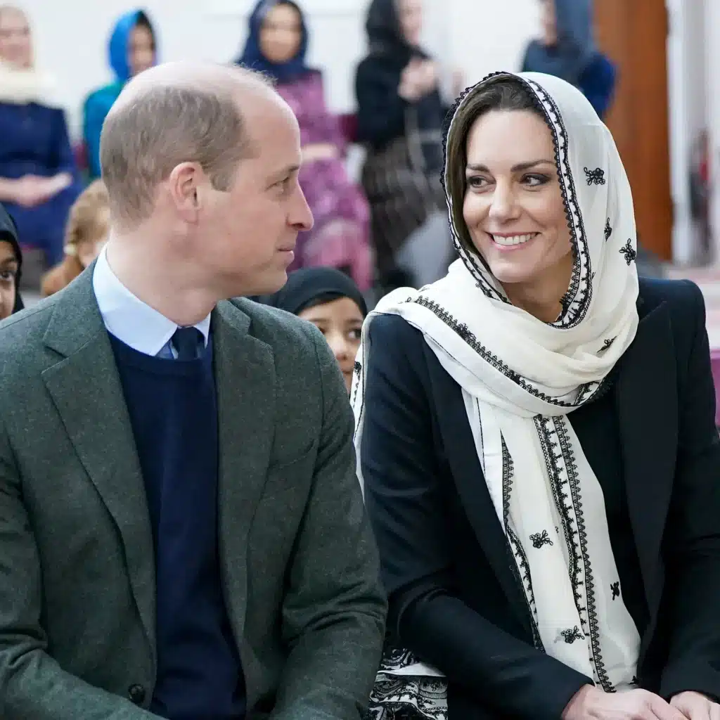 Kate Middleton och prins William vid Islamic Center