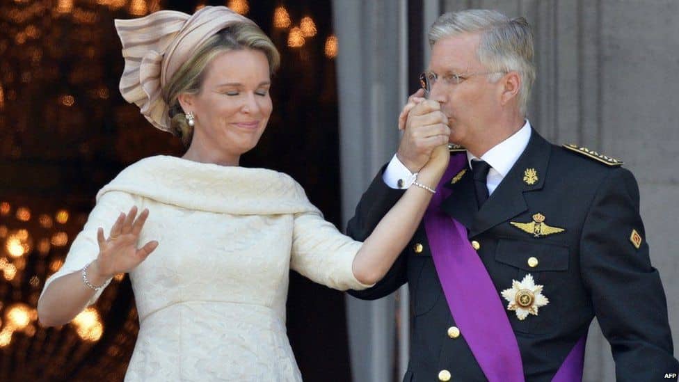 Le roi Philippe et sa femme, la reine Mathilde