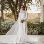 Dior nerbitake rincian gaun pengantin Putri Iman