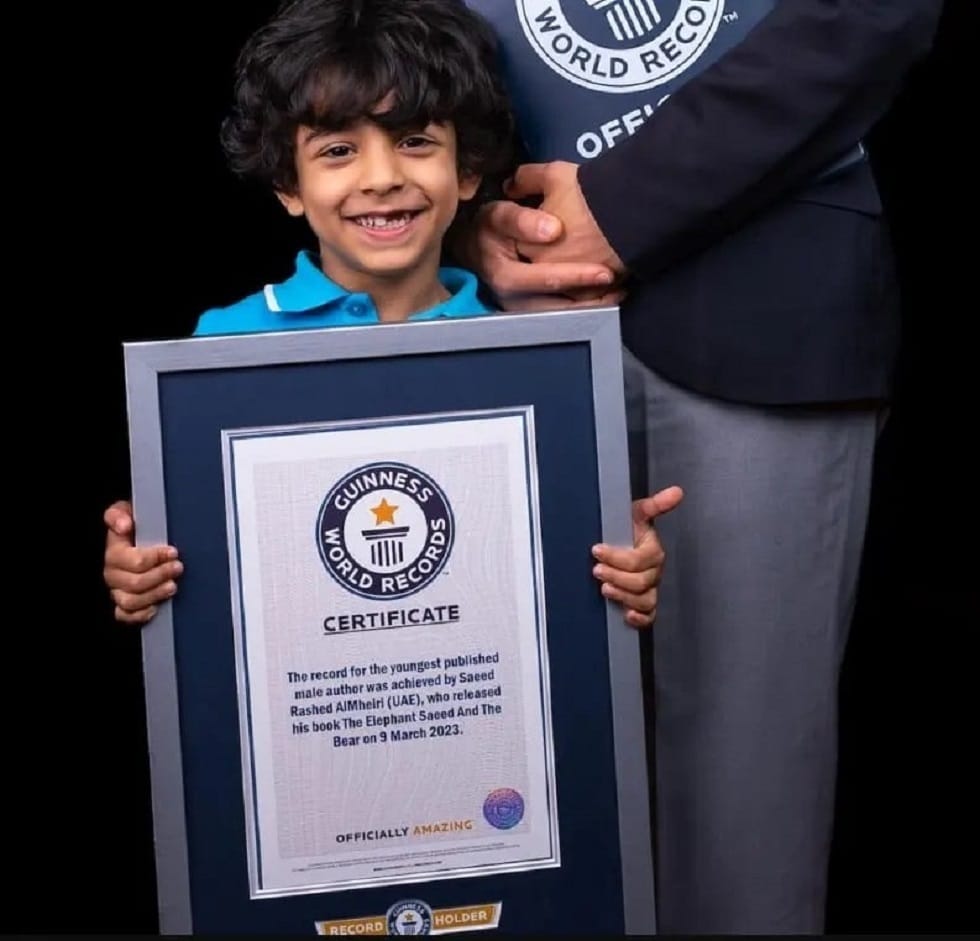 Et emiratisk barn opnår Guinness