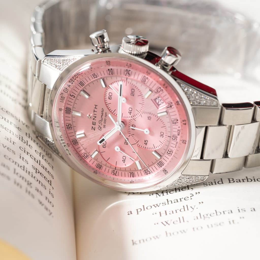 ZENITH CHRONOMASTER ORIGINAL PINK "UNIQUE PIECE FOR SUSAN G. KOMEN®" واچ سان ڇاتي جي ڪينسر جي خلاف جنگ ۾ عالمي ڪوششن لاءِ پنهنجي مدد جاري رکي ٿي.