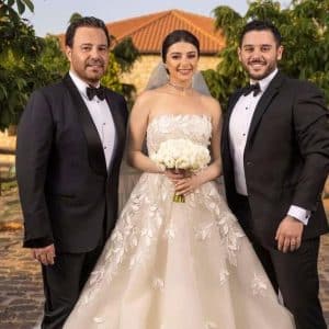 Marita El-Hellani with her brother Al-Walid El-Hellani and her father, Assi El-Hillani