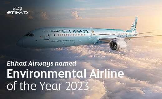 الاتحاد للطيران تفوز بجائزة "شركة الطيران الصديقة للبيئة لعام 2023" من إيرلاين ريتنجز