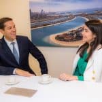 Dominique Ariel og Salwa Azzam, daglig leder for Fairmont The Palm