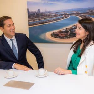 Dominique Ariel a Salwa Azzam, generální ředitel Fairmont The Palm