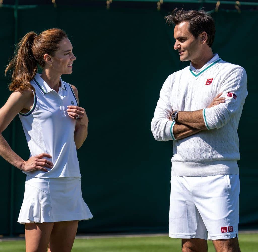 Kate Middleton a Roger Federer