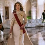 Malkia Rania katika vazi lililobuniwa na Elie Saab